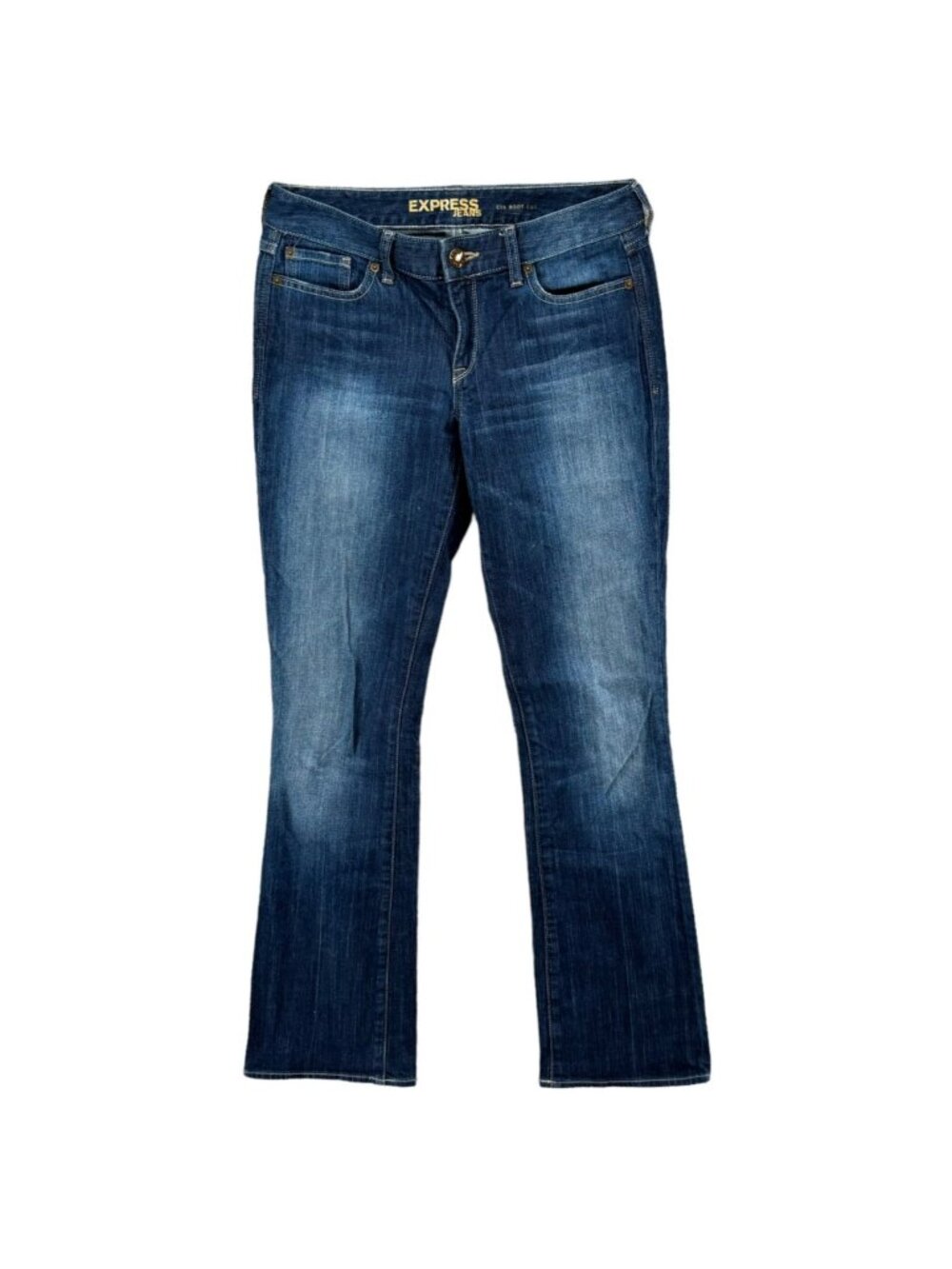Express Eva Boot Cut Jeans Womens Blue Cotton Stretch Denim Size 6 L
